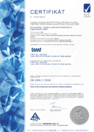 Certifikát EN 1090-2